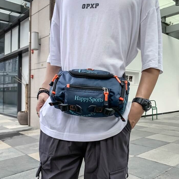 Vannbestandig herre midje- og crossbody-veske – Flerveis reise- og friluftspakke | Luvikno