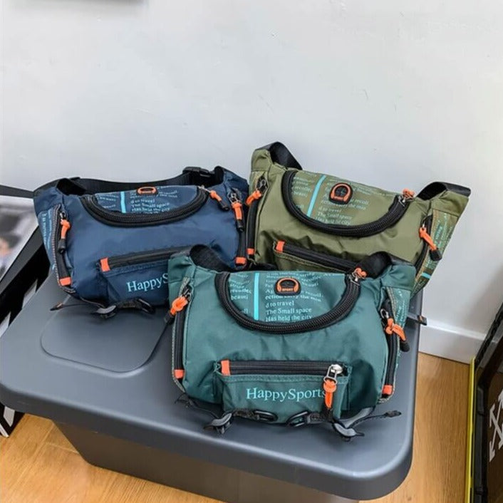 Vannbestandig herre midje- og crossbody-veske – Flerveis reise- og friluftspakke | Luvikno