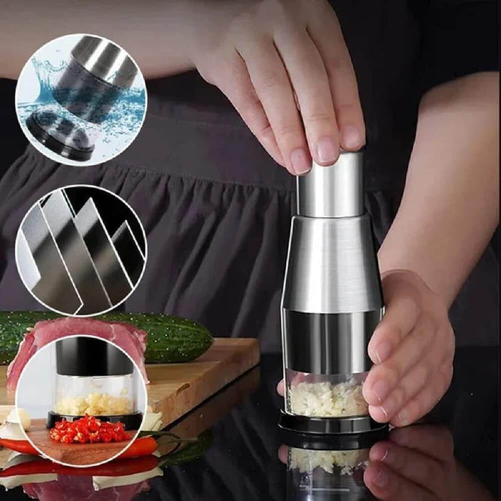 Luvikno | Manuell Rustfritt Stål Grønnsakskutter - ChefChop Pro