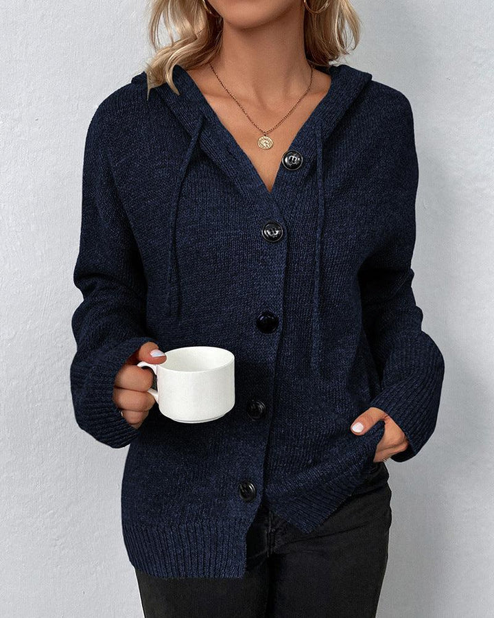 Luvik | Sweatshirt med hette og knapper