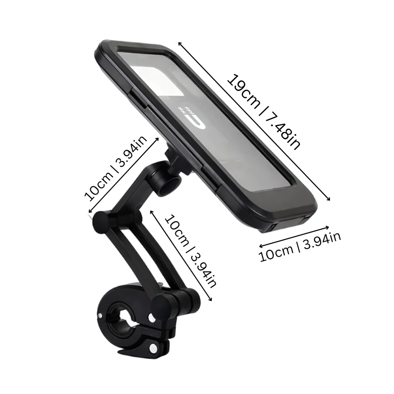 Luvikno | SafeRide Vanntett Smartphone Holder – 360° Rotasjon for Sykkel og Regnvær