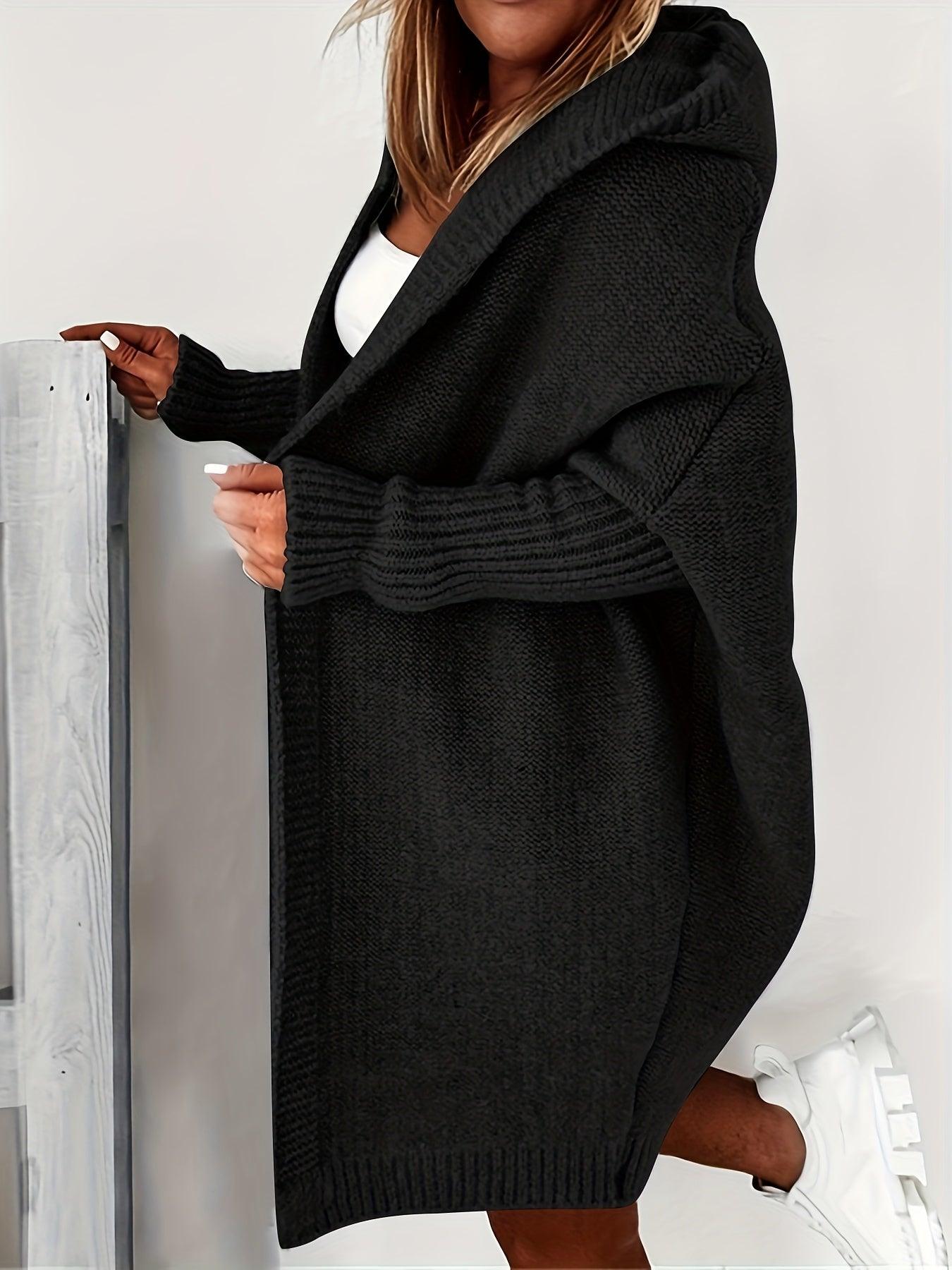 Luvik | Long cardigan with hood and long sleeves