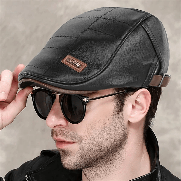 LuxeStyle Beret – Tidløs Eleganse av Skinn Luvikno