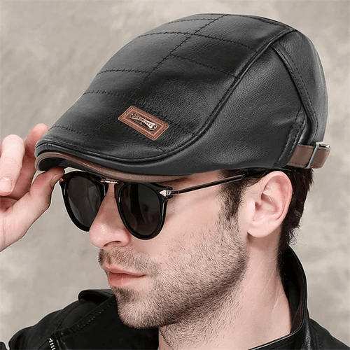 LuxeStyle Beret – Tidløs Eleganse av Skinn Luvikno