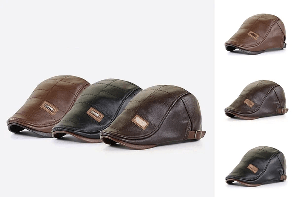 LuxeStyle Beret – Tidløs Eleganse av Skinn Luvikno