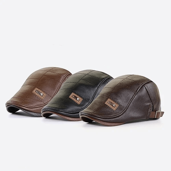 LuxeStyle Beret – Tidløs Eleganse av Skinn Luvikno
