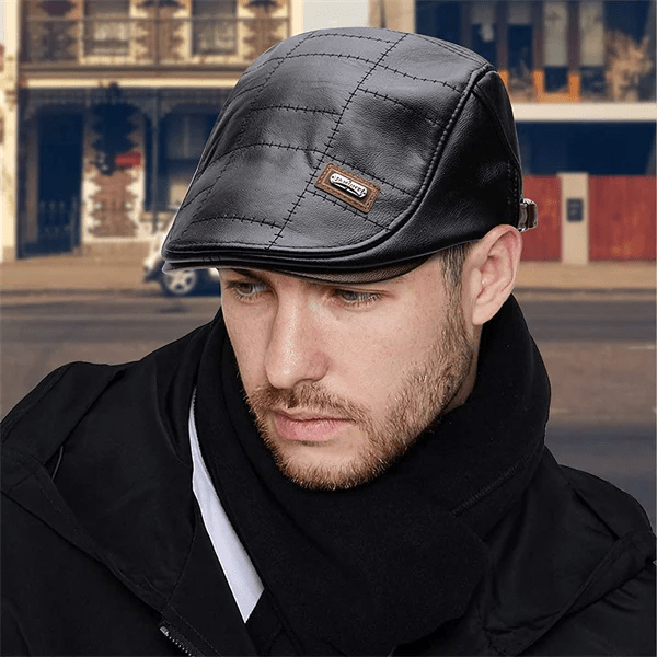 LuxeStyle Beret – Tidløs Eleganse av Skinn Luvikno