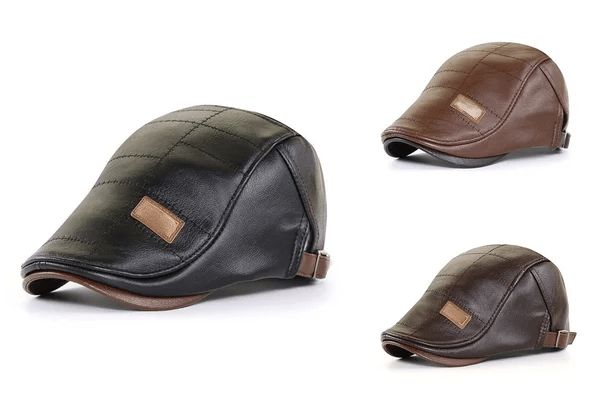 LuxeStyle Beret – Tidløs Eleganse av Skinn Luvikno