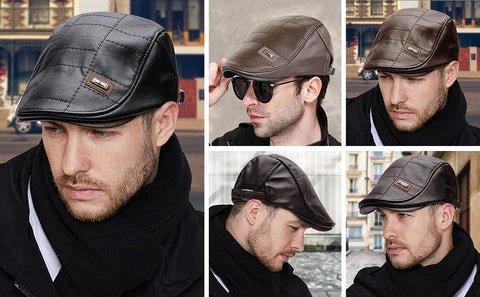 LuxeStyle Beret – Tidløs Eleganse av Skinn Luvikno