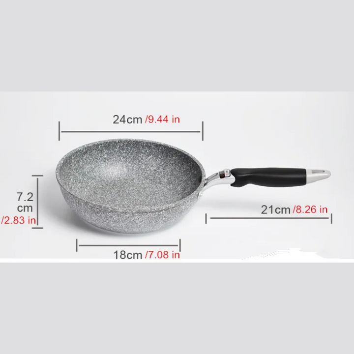 Medisinsk stein Non Stick Stekepanne Wok Panne Induksjon Gass Komfyr Koker | Luvikno