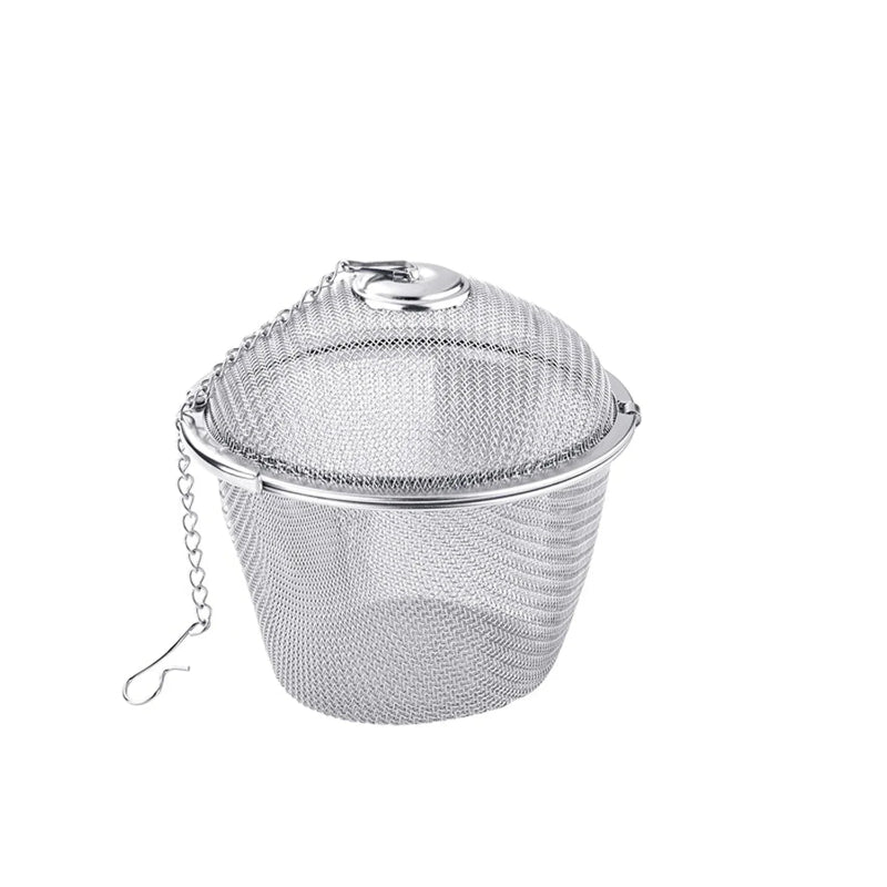 Mesh Infuser med låsende kjede i rustfritt stål te krydder sil ball | Luvikno