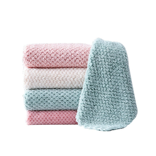 Mikrofiber Rengjøringsklut Vannabsorpsjon Kjøkkenkluter Håndkle | Luvikno