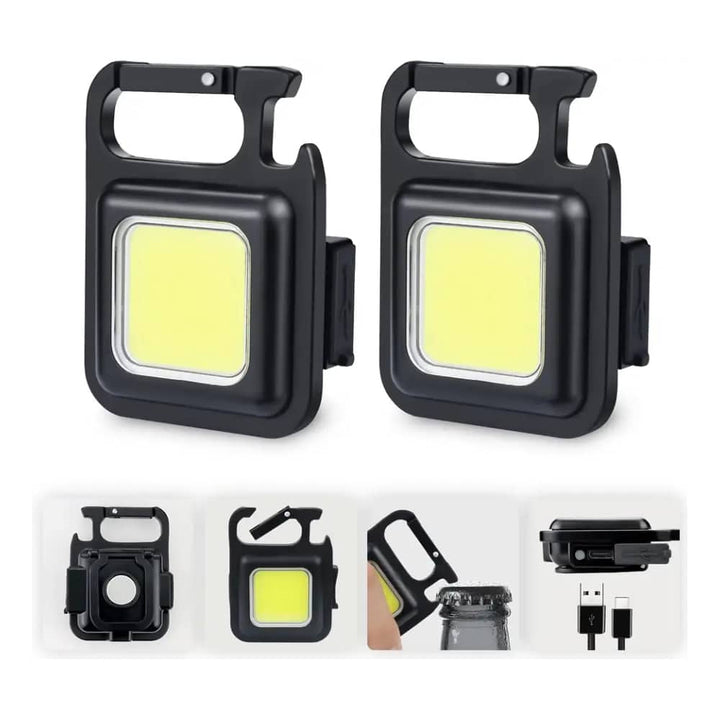 Nøkkelring COB-LED lommelykt - oppladbar - 3 lysmoduser | Luvikno