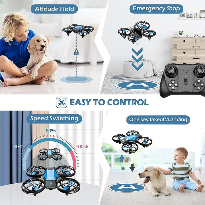 Luvikno | Kamera for Nybegynnere | Flygende RC Quadcopter med Bevegelse og Mobilkontroll