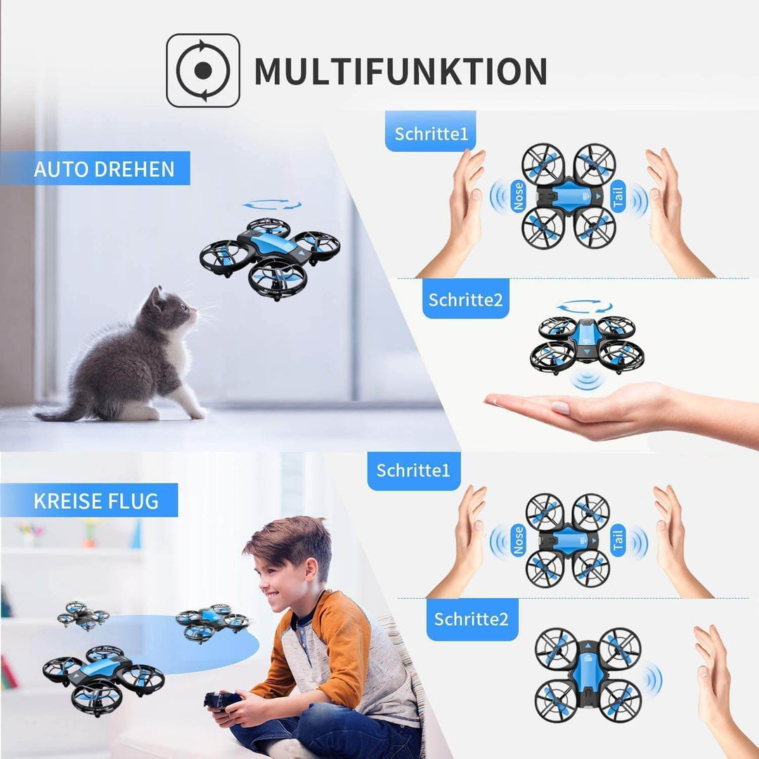 Luvikno | Kamera for Nybegynnere | Flygende RC Quadcopter med Bevegelse og Mobilkontroll