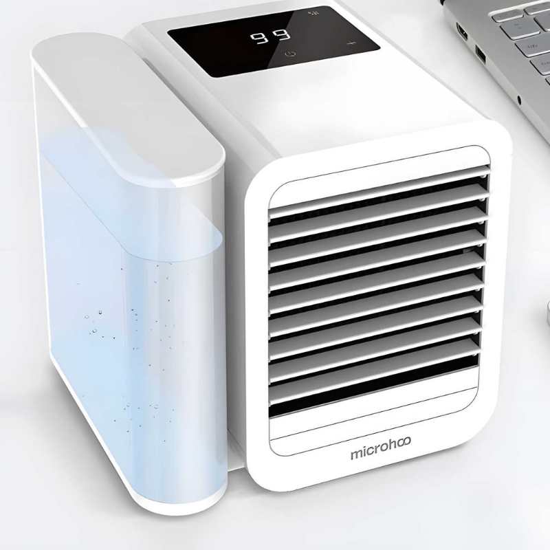 MicroCool Mini Air Conditioner Bærbar Fordampende Sumpkjøler med 1000ml Vanntank | Luvikno