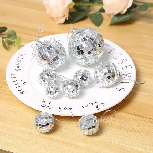 Mini roterende speilglass disko baller for fester | Luvikno