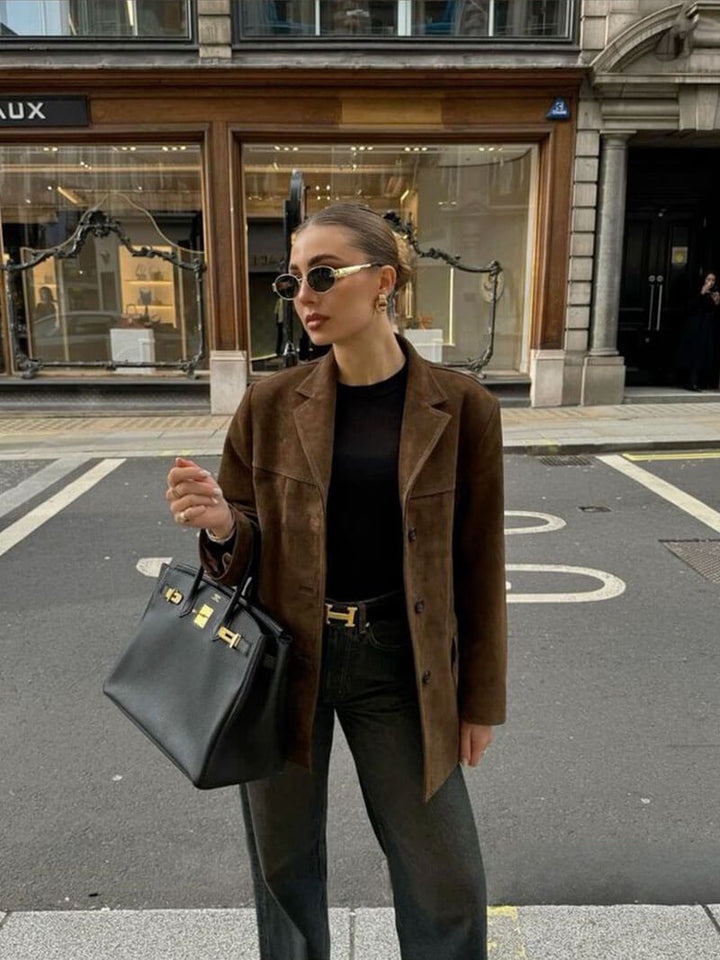 Luvik | Falsk Suede Blazer Jakke