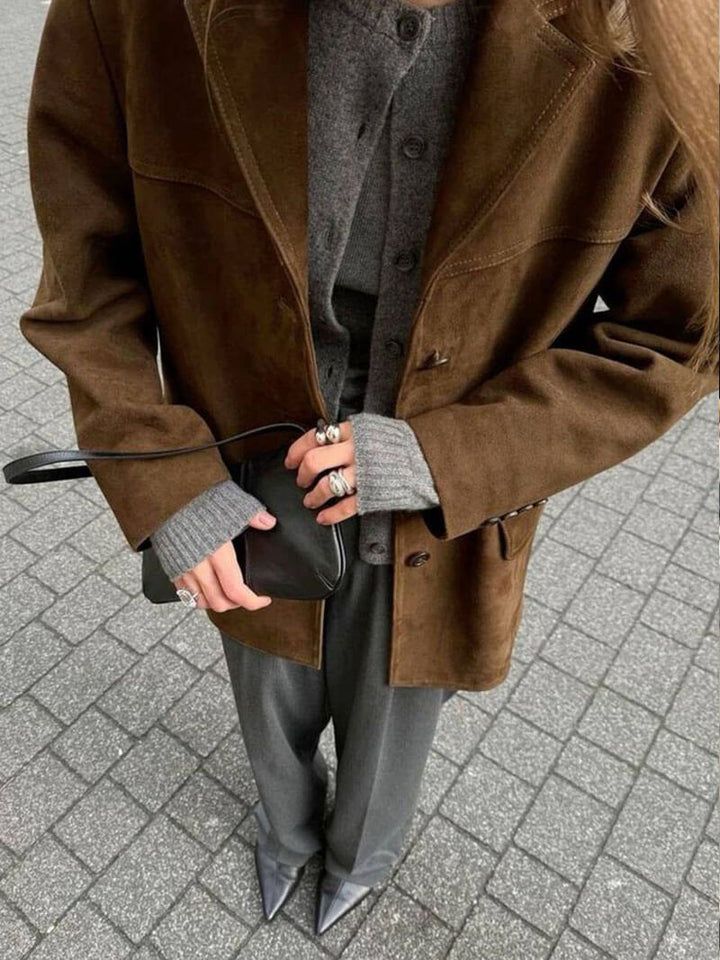 Luvik | Falsk Suede Blazer Jakke