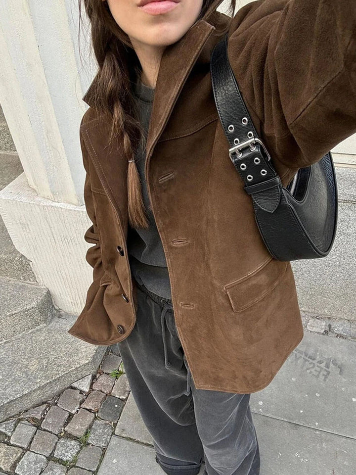 Luvik | Falsk Suede Blazer Jakke