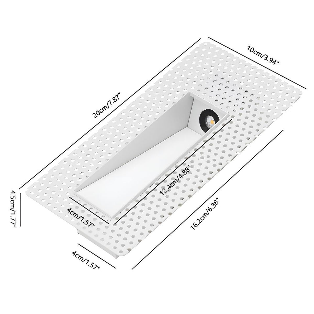 Luvikno | LED Innfelt Vegglamper | Bevegelsessensor. Energisparende & Ideell for Gang. Stuer. og Soverom.
