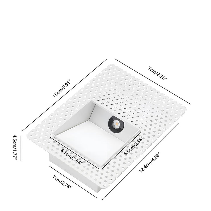 Luvikno | LED Innfelt Vegglamper | Bevegelsessensor. Energisparende & Ideell for Gang. Stuer. og Soverom.