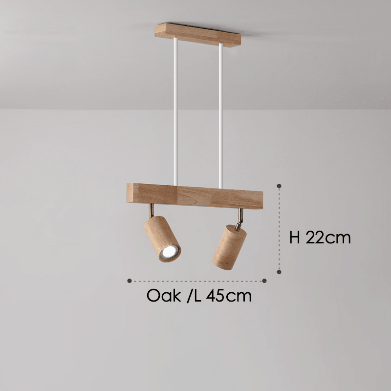 Luvikno | Justerbar Tre Taklampe Minimalistisk Massivt Tre