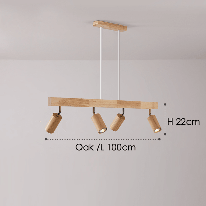 Luvikno | Justerbar Tre Taklampe Minimalistisk Massivt Tre