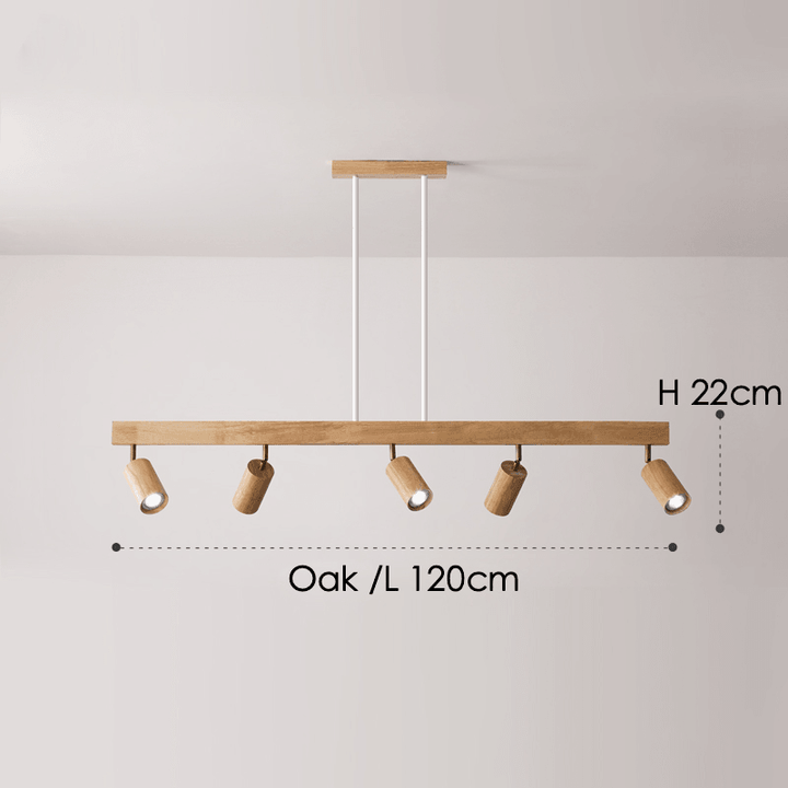Luvikno | Justerbar Tre Taklampe Minimalistisk Massivt Tre
