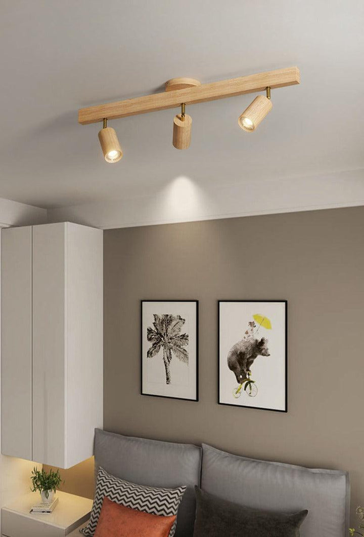 Luvikno | Justerbar Tre Taklampe Minimalistisk Massivt Tre