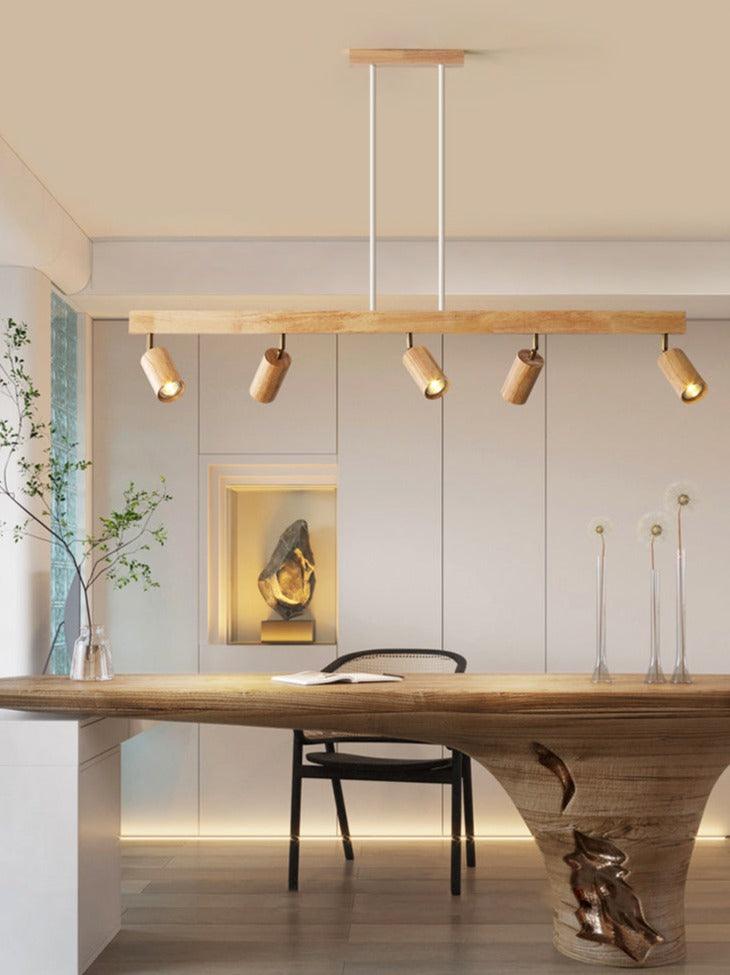 Luvikno | Justerbar Tre Taklampe Minimalistisk Massivt Tre