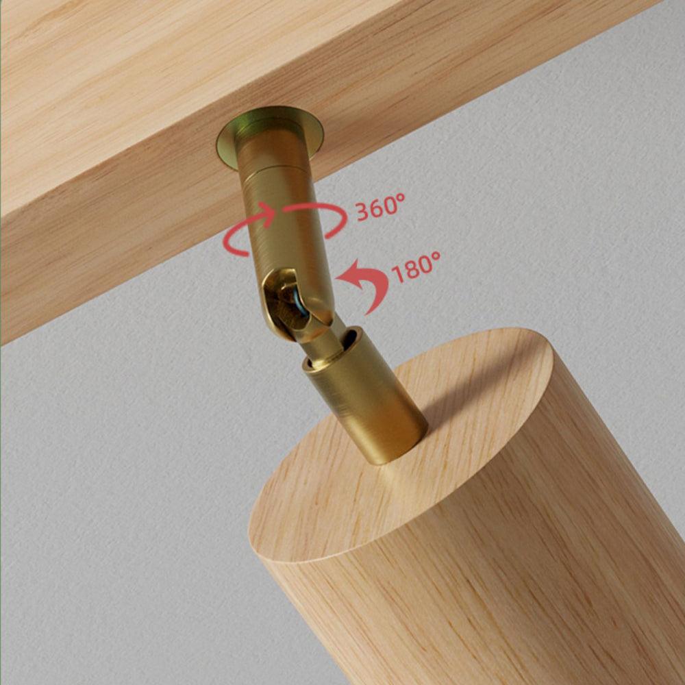 Luvikno | Justerbar Tre Taklampe Minimalistisk Massivt Tre