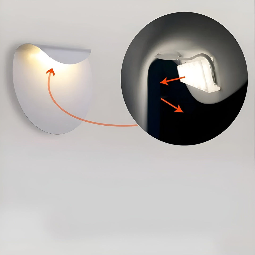 Minimalist Vegglampe med Myk, Ambient Lys Luvikno