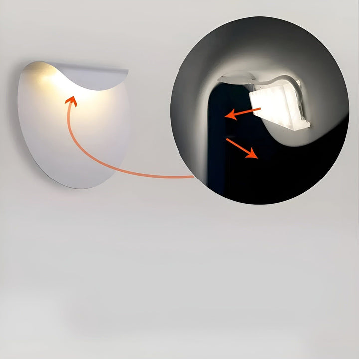Minimalist Vegglampe med Myk, Ambient Lys Luvikno