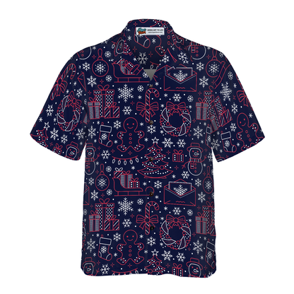 Luvik | Havaiji-paidat, lyhythihainen jouluraitakuosiset paidat, joululahjaidea miehille ja naisille