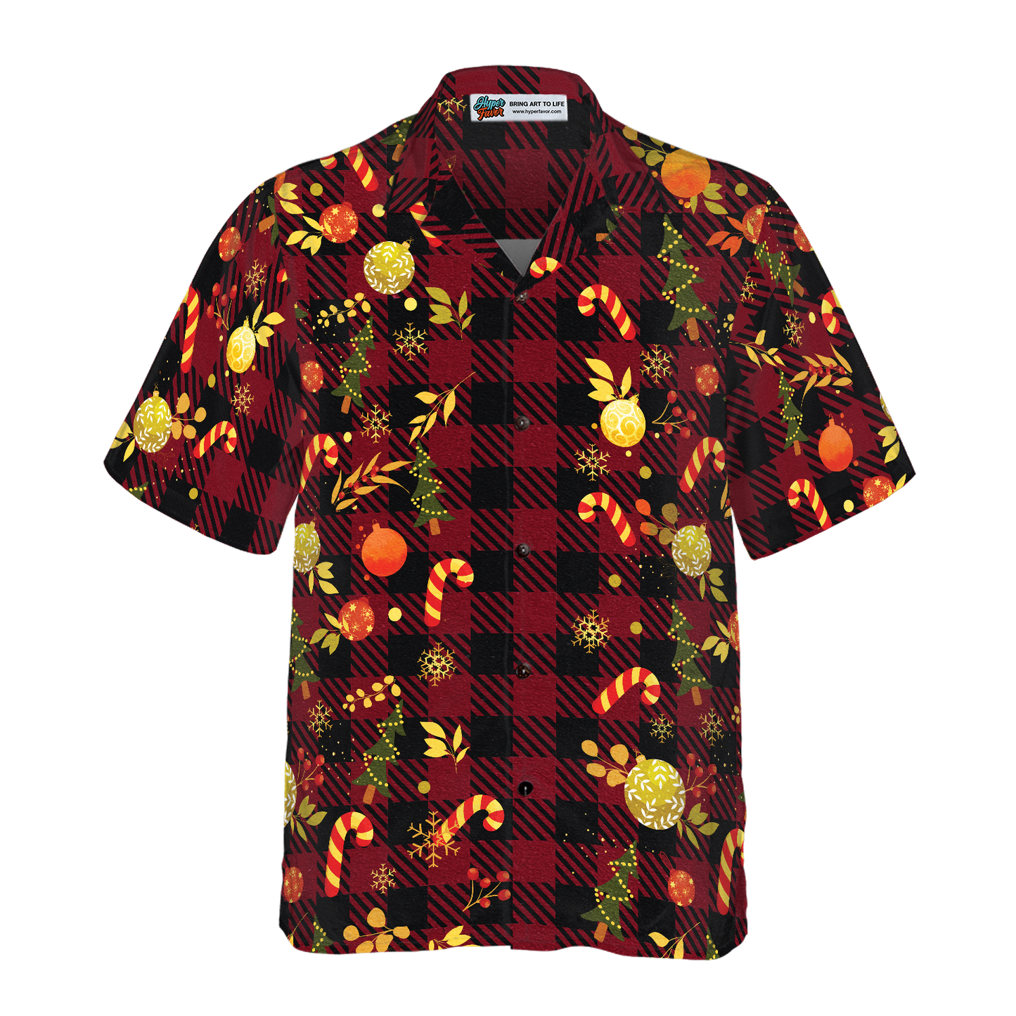 Luvik | Hyperfavor Jouluhawaiipaidat, punaraidallinen Lyhythihainen Hyvää Joulua T-paita, Joululahjaidea T-paidaksi miehille ja naisille