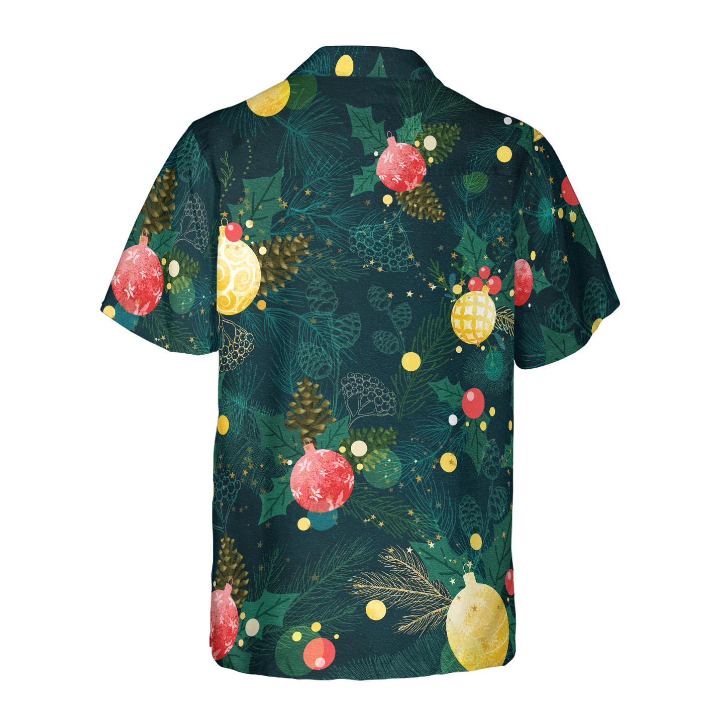 Luvik | Jouluhawaii-paidat Hyperfavor, joulukuusen koristeita esittävät lyhythihaiset paidat, joululahjaidea miehille ja naisille