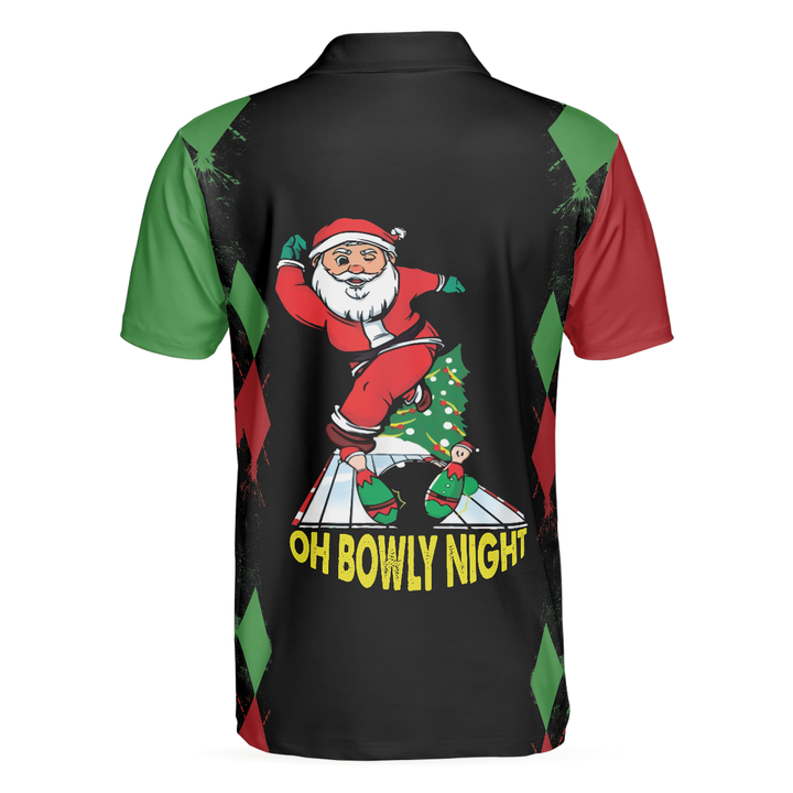 Luvik | Bowly Nattkjole Poloshirt, Poloshirt-design med juletema, Den beste julegaveideen for bowlingentusiaster