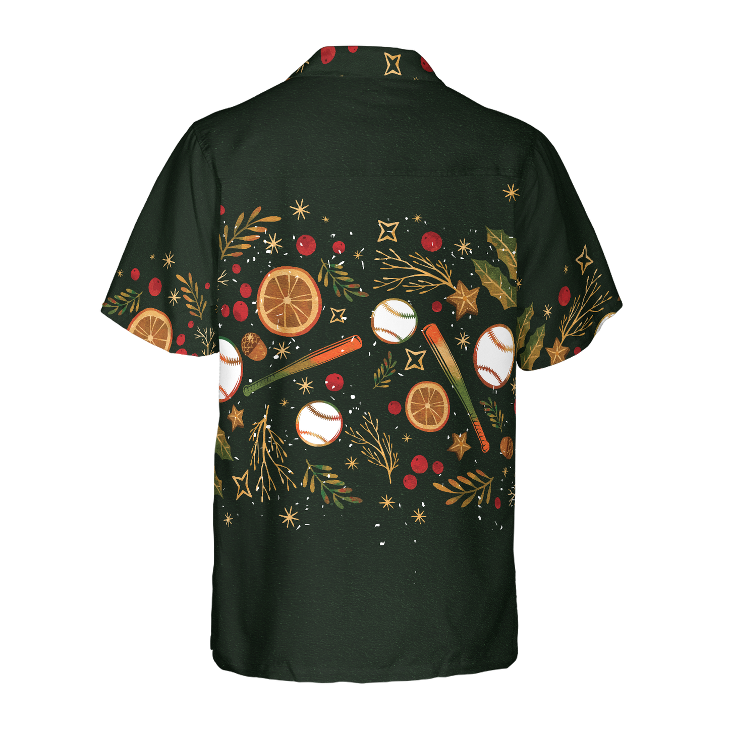 Luvik | Hyperfavor Joululahja Hemmothawaii miesten ja naisten, joulu baseball-kuvioinen hawaiipaita napilla ja lyhyillä hihoilla