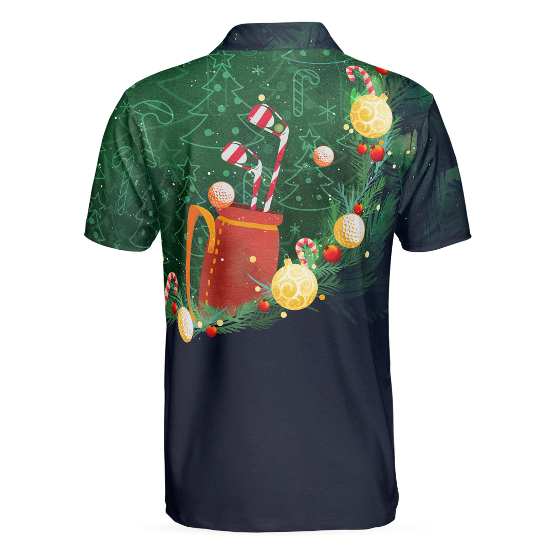 Luvik | Julpoloskjorte - Korte ermer herre golftrøye - Golftrøye med Santa-tema - Julegaveidé for menn