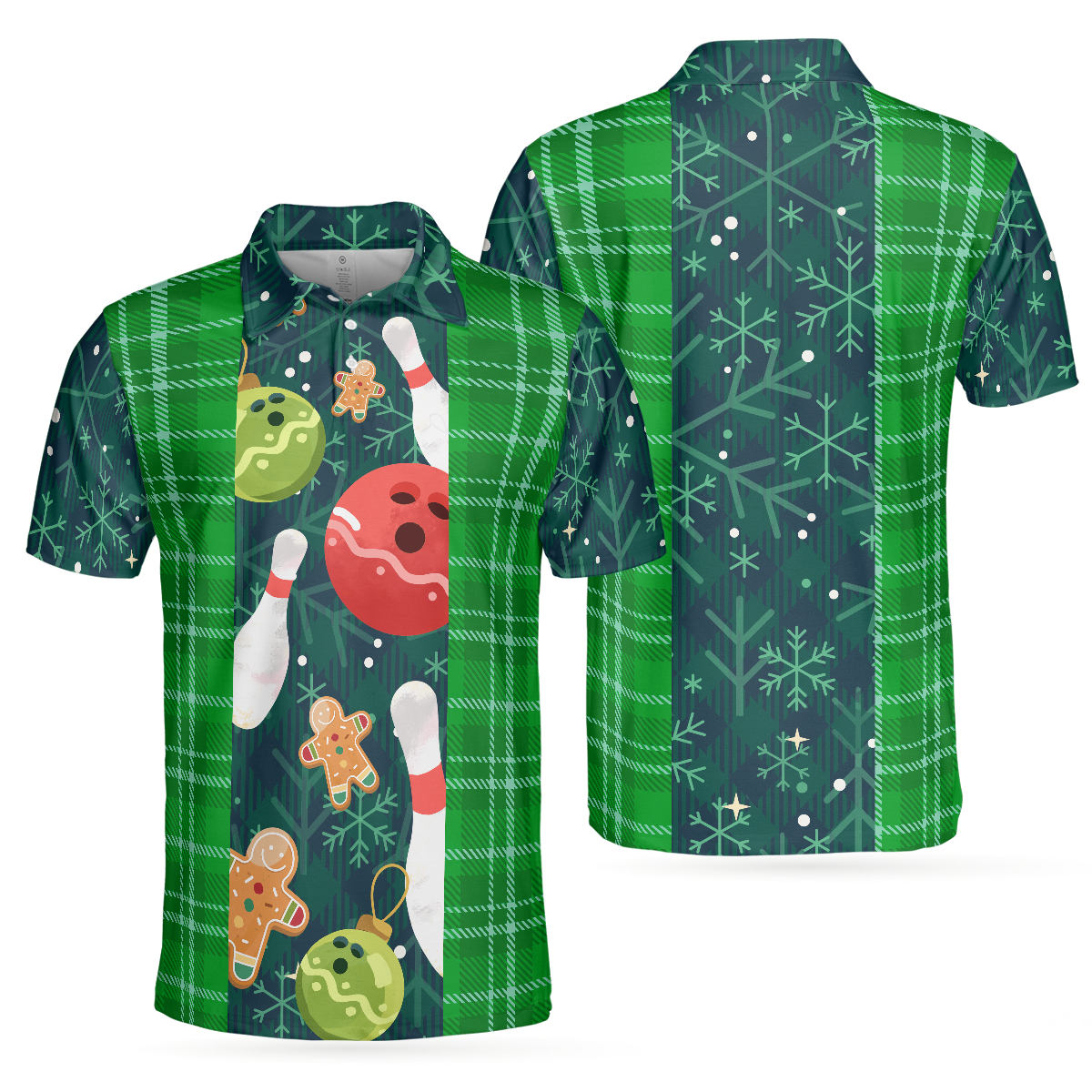 Luvik | Joulupallo flanellilla, jossa on tartan-kuvio Miesten poolopaidat