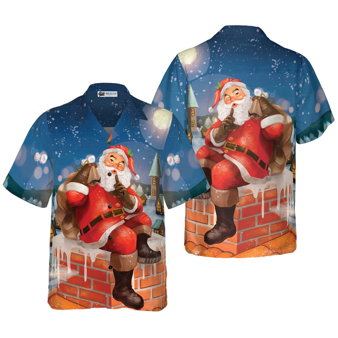 Luvik | Hawaii-skjorter, Santa kortermet gave-t-skjorte, julegaveidé t-skjorte for menn og kvinner