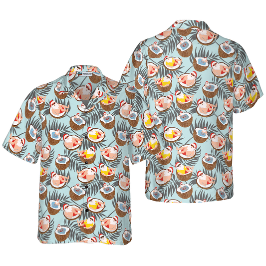 Luvik | Jouluhavaijin paidat Hyperfavor, isän t-paita kookostakko lyhyillä hihoilla, joululahjaidea t-paidalle miehille ja naisille