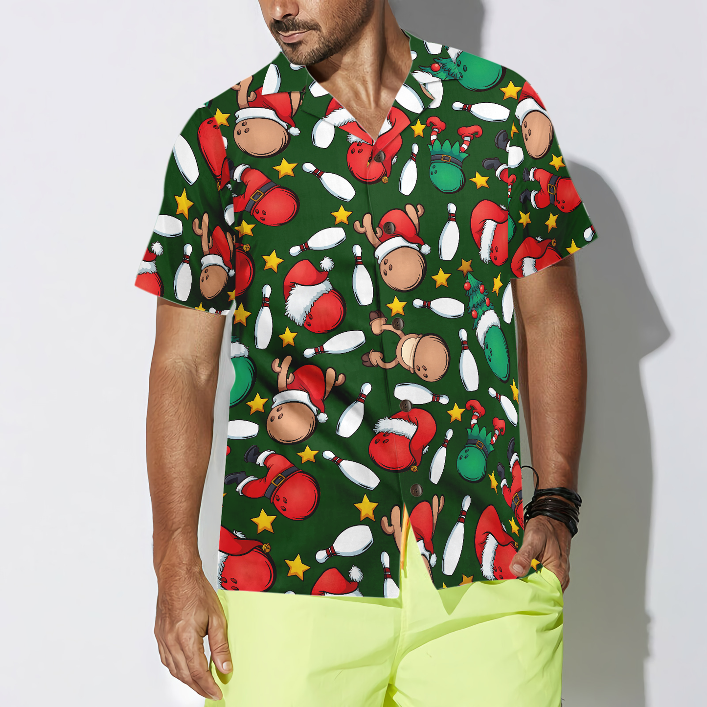 Luvik | Jouluhawaiipaidat Hyperfavor, joulukuvioinen lyhythihainen t-paita, joululahjaidea miehille ja naisille