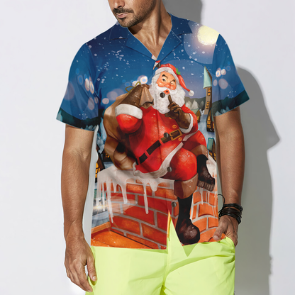 Luvik | Hawaii-paidat, Santa lyhythihainen lahjat-paita, joululahjaidea t-paita miehille ja naisille