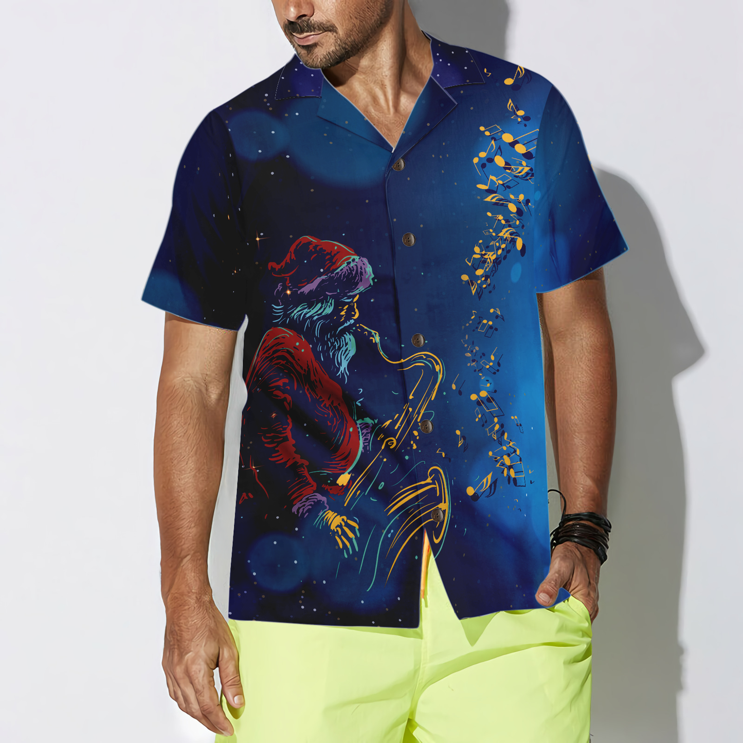 Luvik | Hyperfavor Jouluhawaiipaidat, lyhythihainen Santa Claus -t-paita, joululahjaidea miehille ja naisille