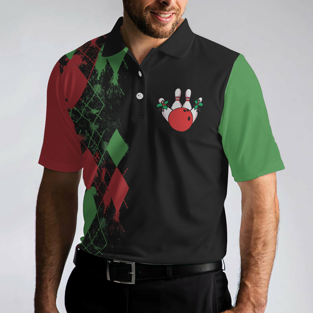 Luvik | Bowly Nattkjole Poloshirt, Poloshirt-design med juletema, Den beste julegaveideen for bowlingentusiaster