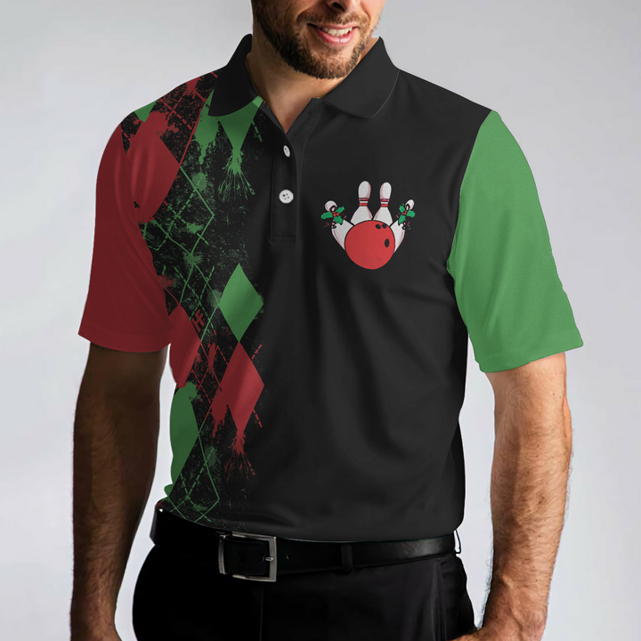 Luvik | Bowly Nattkjole Poloshirt, Poloshirt-design med juletema, Den beste julegaveideen for bowlingentusiaster