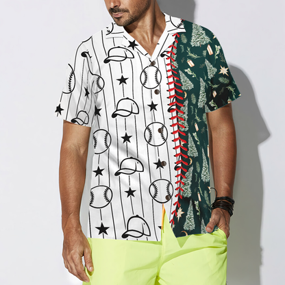 Luvik | Hyperfavor Jouluhawaiipaidat, lyhythihainen baseball-printtipaita, joululahjaidea t-paitana miehille ja naisille