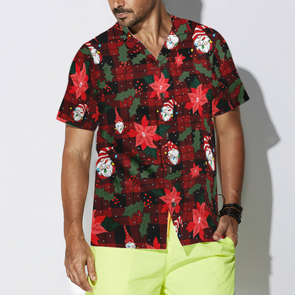 Luvik | Hyperfavor Joulupaidat, Punaisissa ruutukuvioissa gnome lyhythihainen paita, Joulupaitojen lahjaidea miehille ja naisille